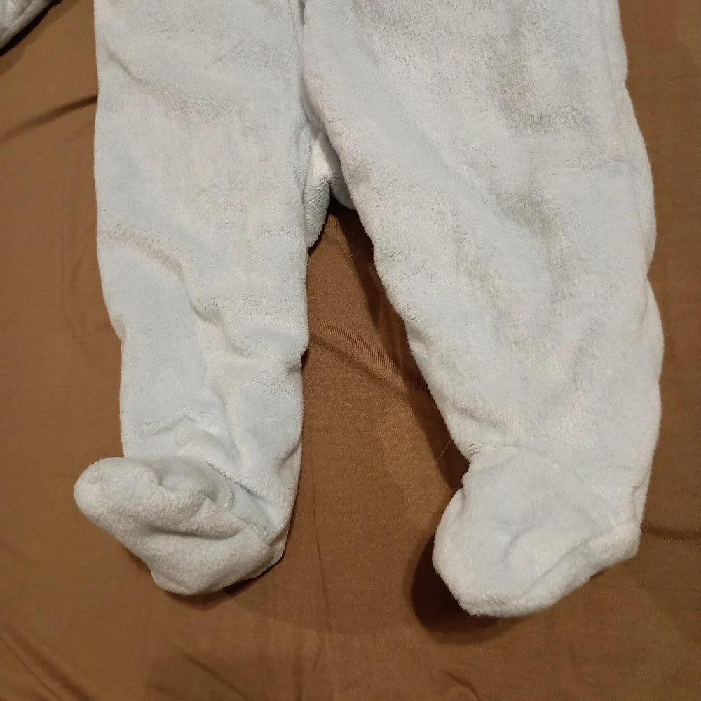 Carter's Baby Boy Fleece Blue Bunting Winter Zip-Up Snow Suit